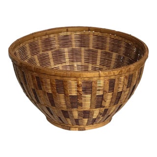 Large Mid-20th Century Chinese Bamboo Bowl For Sale
