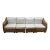 Rowe Rattan With Braided Wicker Trim Sofa For Sale
