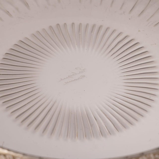 Vintage French Marguerites Glass Bowl by Lalique, 1950s For Sale - Image 9 of 13