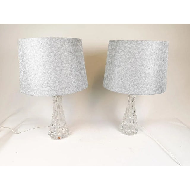 Mid-Century Modern Swedish Mid-Century Crystal Table Lamps by Carl Fagerlund for Orrefors, Set of 2 For Sale - Image 3 of 14