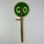 American Vintage Double Sided Stop/Go Hand Held. Wooden Sign in Red & Green For Sale - Image 3 of 9