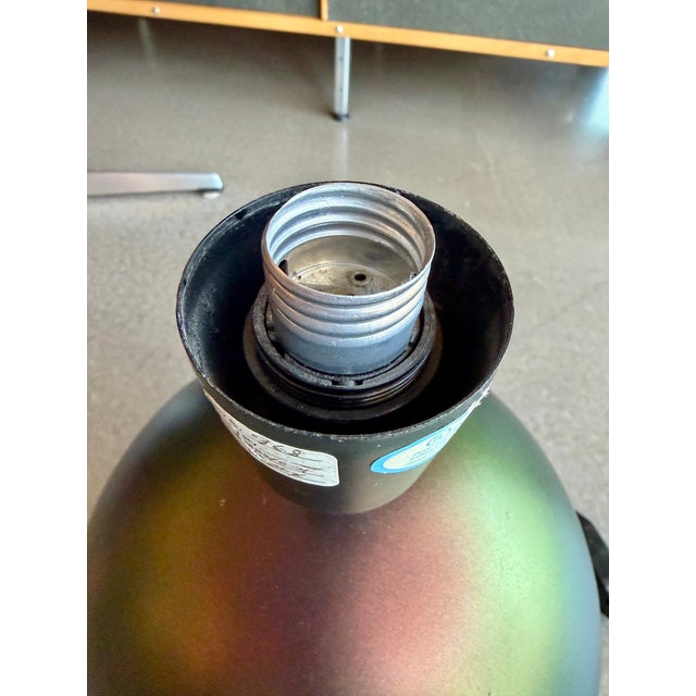 Metal Vintage Fine Art Lamps Iridescent Metal Spherical Table Lamp Dimmer For Sale - Image 7 of 15