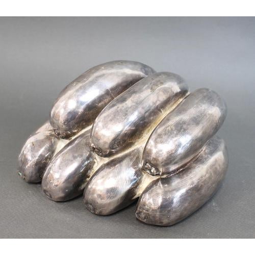 Almazán Silver-Plated Fruit Sculptures of Banana Bunch and Apples, 1970s, Set of 5 For Sale - Image 11 of 18