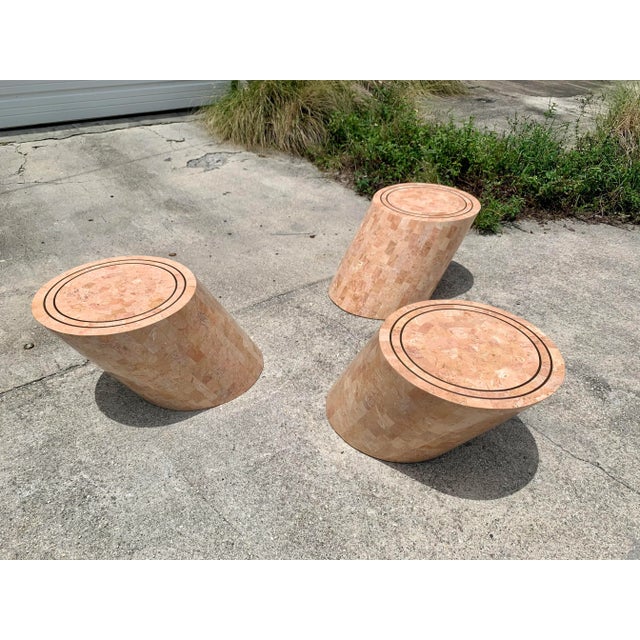 Maitland - Smith 1980s Maitland-Smith Tessellated Stone Angular Pedestal For Sale - Image 4 of 6