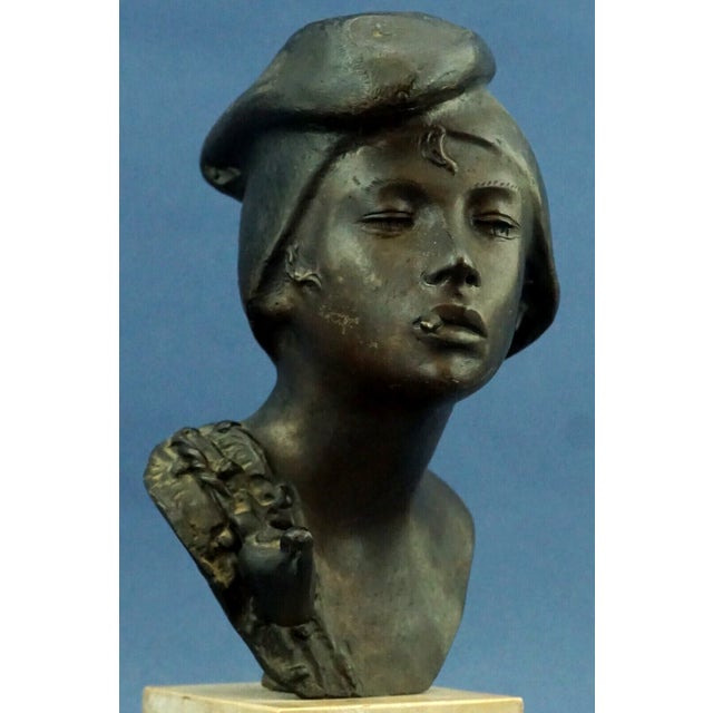 19th Century Bronze Bust Sculpture of Child by Achille d'Orsi, Italy For Sale - Image 12 of 18