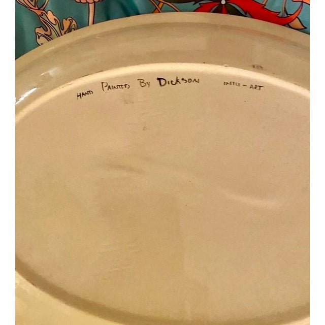 1990s Hand Painted Safari Zebra Plate by Dickson For Sale - Image 9 of 10