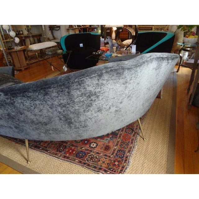 1960s Mid Century Federico Munari Attributed Italian Curved Sofa For Sale - Image 5 of 9