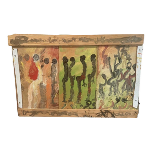 Large Purvis Young Painting on Panel, Signed, (42” Wide)