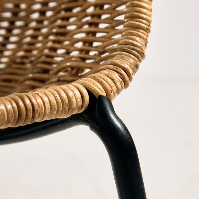 Black Basket Chair by Gian Franco Legler, 1950s For Sale - Image 8 of 18