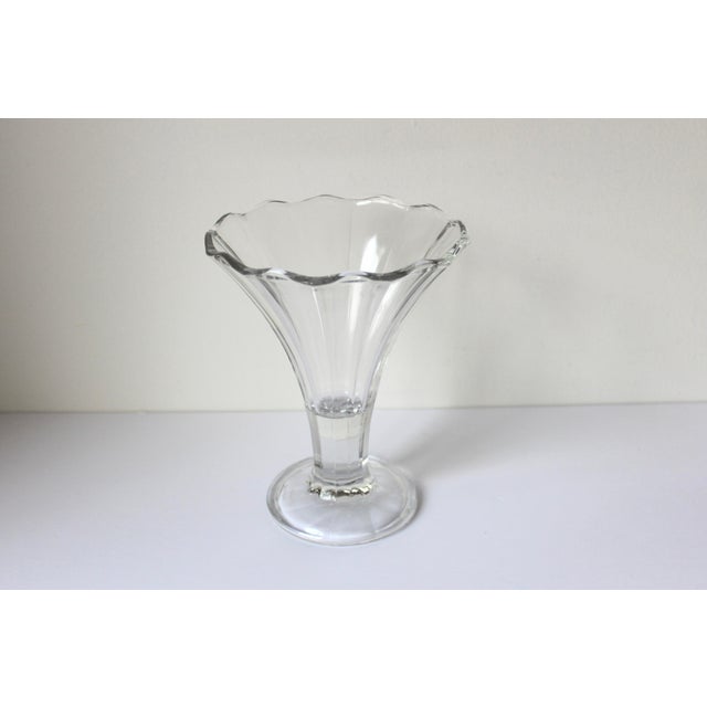 Set of 4 vintage Italian sundae or parfait glasses made by Covetro Italy. All are marked Covetro Italy on the bottom. In...