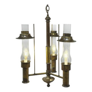 Vintage Arts and Crafts Mission Style Chandelier For Sale