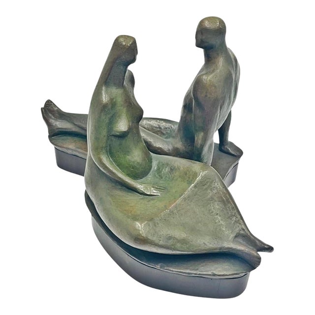 Salvador Soto Tovar “Pareja” Bronze Sculpture, Signed & Dated 1965 Mexican Art For Sale
