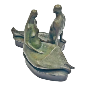 Salvador Soto Tovar “Pareja” Bronze Sculpture, Signed & Dated 1965 Mexican Art