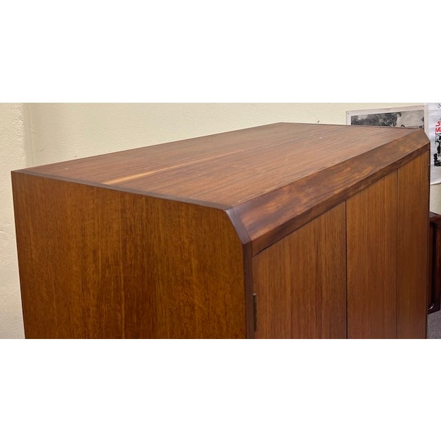 Brown Teak Armoire by White & Newton C1960's Mid Century Modern. Uk Import For Sale - Image 8 of 13