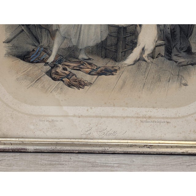 Le Baiser, Romantic Scene, 1962, Wood, Framed For Sale - Image 6 of 9
