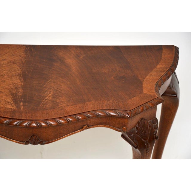 Wood Queen Anne Console Table, 1930s For Sale - Image 7 of 10