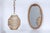 Mid-Century Modern Oval Mirror Set and Bamboo Chandelier attributed to Franco Albini, 1960s, Set of 2 For Sale - Image 3 of 18