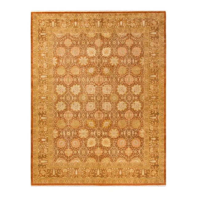 Brown Mogul, One-of-a-Kind Hand-Knotted Area Rug in Brown, 8' 2" x 10' 7" For Sale - Image 8 of 8
