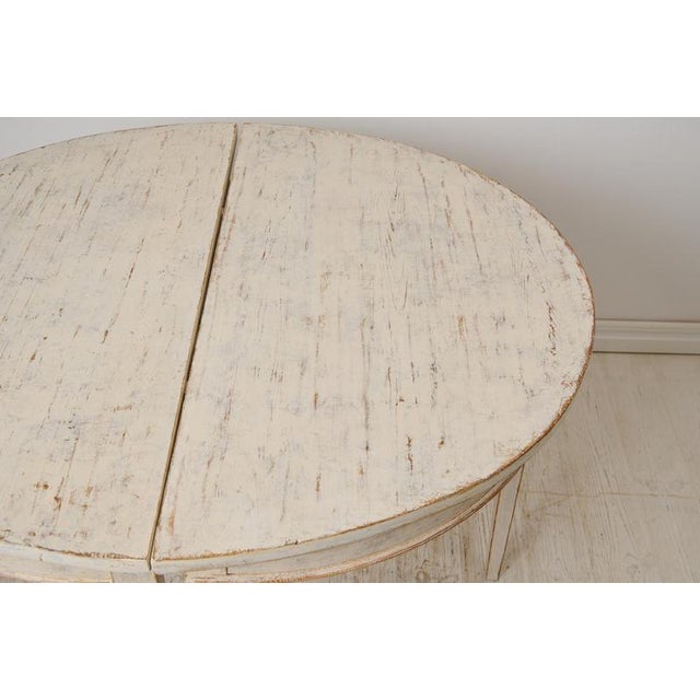 Wood Antique Swedish Neoclassical Demi-Lune Tables, Set of 2 For Sale - Image 7 of 12