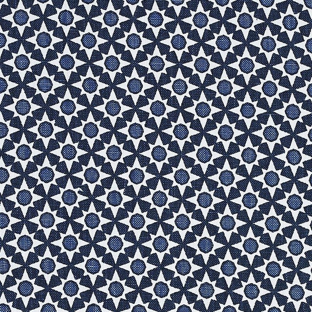 Sample - Schumacher Serendipity Fabric in Blues For Sale