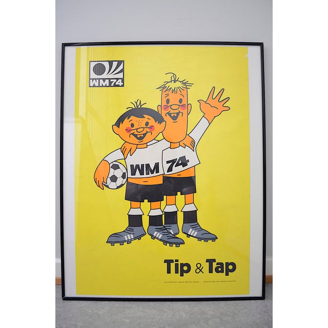 Very rare original poster for the 1974 FIFA World Cup featuring the mascots Tip & Tap. The mascots were designed by the...