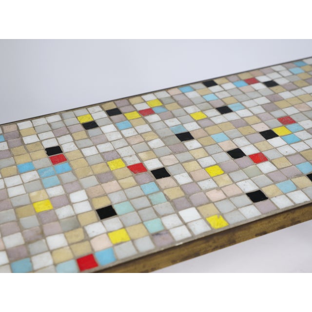 Mid-Century Mosaic Plant Stand with Hairpin Legs, 1950s For Sale - Image 8 of 9