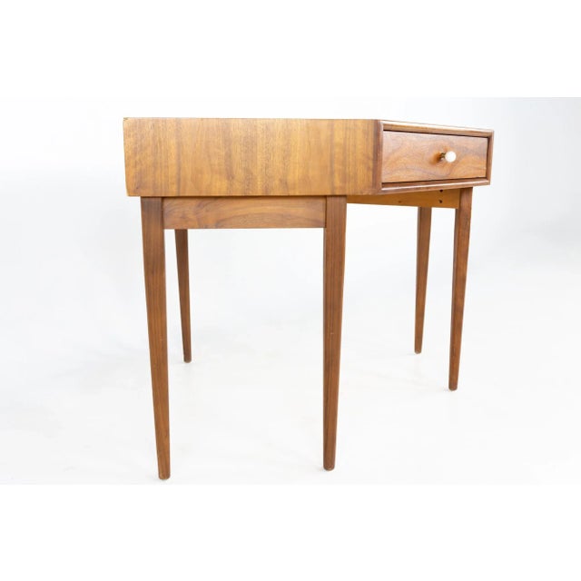 Kipp Stewart Kipp Stewart for Drexel Declaration Mid Century Walnut Corner Desk For Sale - Image 4 of 10