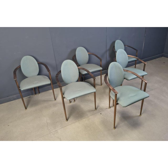 Postmodern Dining Chairs from Belgochrom, 1980s, Set of 6 For Sale - Image 9 of 13
