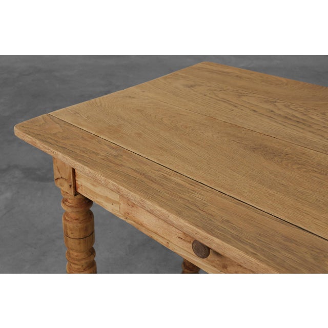 Rustic Rustic French Provençal Beech Side Table, 1850 For Sale - Image 3 of 15