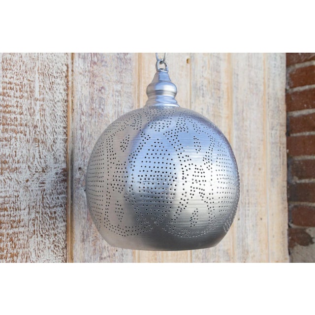 Arabesque Moorish Sphere Pendant Lantern For Sale In Los Angeles - Image 6 of 11