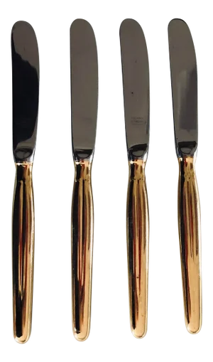 90's Present by Austria Vienna Gold Stainless Fruit Knives S/4