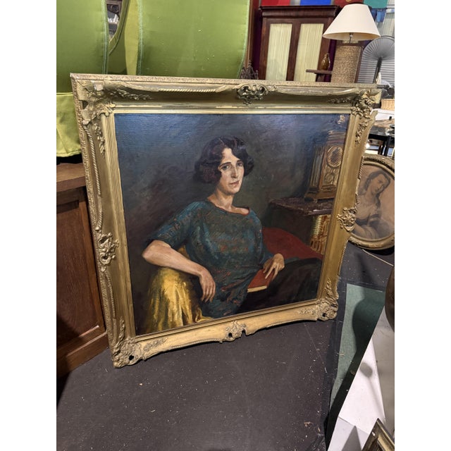 Portrait, 1890s-1910s, Oil on Canvas, Framed For Sale - Image 4 of 7