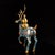 Vintage Cloisonne Enamel Deer With Gourd – 15" Gilt Auspicious Figure For Sale - Image 4 of 10