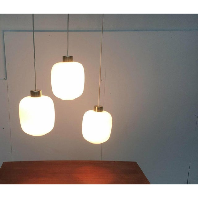Mid-Century German Balloon Glass Pendant Lamps, 1960s, Set of 3 For Sale - Image 11 of 18