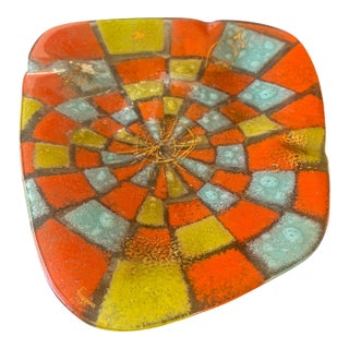 Colorful Bowl by Higgins Art Glass For Sale