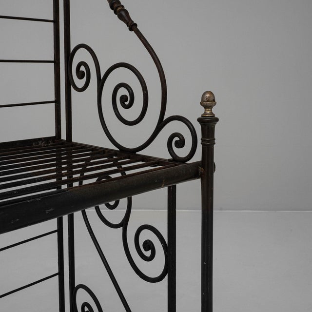 Mid 20th Century France Black Metal Bookcase For Sale - Image 11 of 11