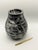 Contemporary Vintage Hand-Carved Black Marble Vase With White Veining For Sale - Image 3 of 4