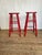 1930s Vintage Rustic Painted Farmhouse Stools - Set of 2 For Sale - Image 4 of 7
