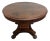 Antique American Empire Carved Mahogany Lion Paw Feet Pedestal Center Table For Sale