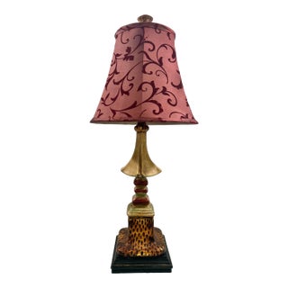 Vintage John Richard Pagoda Style Column Table Lamp For Sale