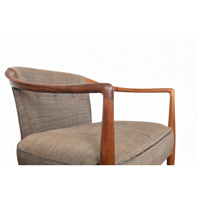 Mid 20th Century 1950s Sculptural Mid Century Lounge Chair in Walnut For Sale - Image 5 of 9