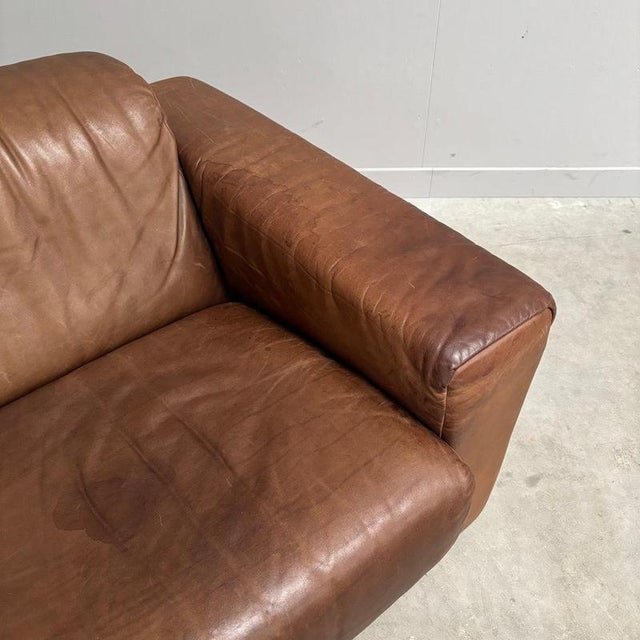 Vintage Brown Leather Lounge Chairs, 1970s, Set of 2 For Sale - Image 15 of 18