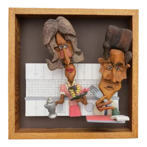 Vintage Dale Sinderson 3d Mixed Media Art - Paula's Breakfast to the Ephesian