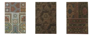 1870 French Decorator Pochoirs, Renaissance, Auguste Racinet (Set of 3)