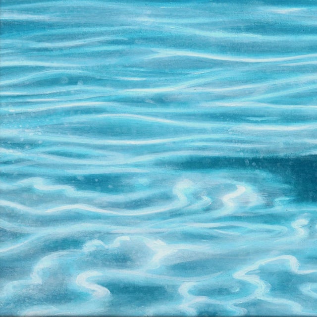 "Summer Swim" Original Realist Underwater Figurative Painting by Elise