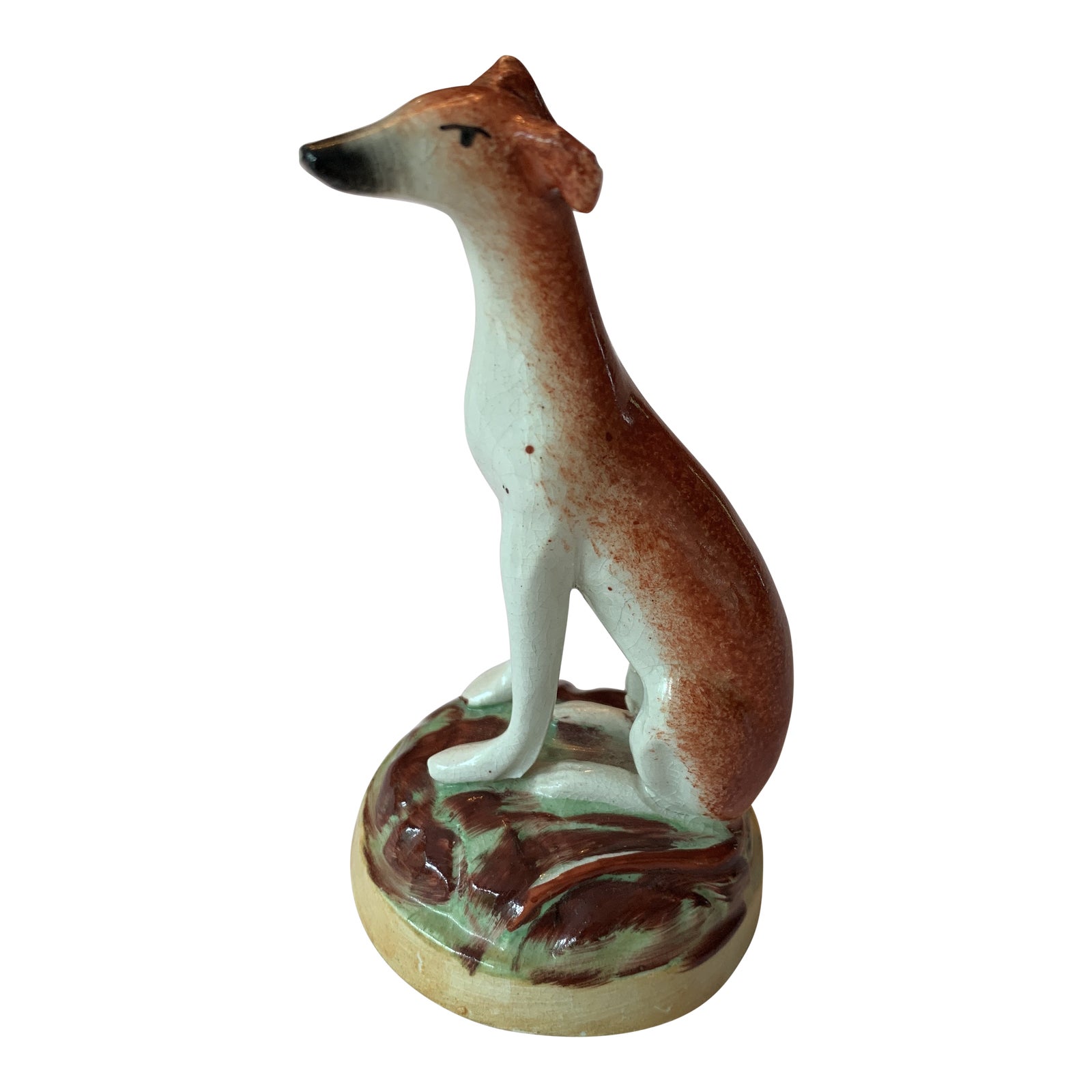 Vintage Staffordshire Greyhound Figurine Chairish