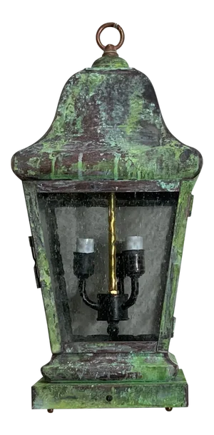 1990s Four Sides Brass Hanging Lantern
