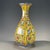 Chinese Yellow Ground Famille Rose Porcelain Hexagonal Vase With Gourd Motif For Sale In Los Angeles - Image 6 of 9