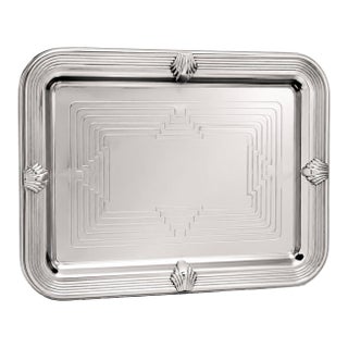 Vintage Towle Silverplate Seashell Art Deco Coastal Tray For Sale