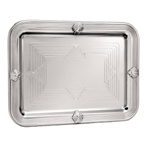Vintage Towle Silverplate Seashell Art Deco Coastal Tray
